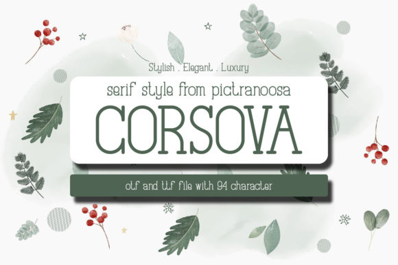 Corsova Font: A Slim Slab Serif for Modern Campaigns