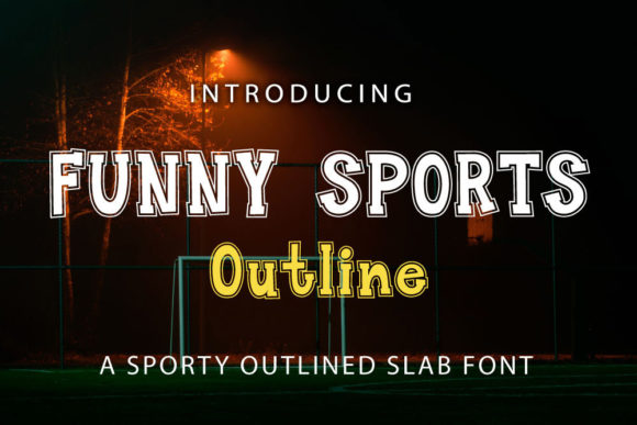 Funny Sports Outline Font for Bold Maker Designs