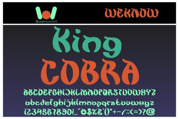 King Cobra Font for Bold Craft Designs