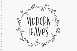 Modern Leaves Font for Handmade Branding