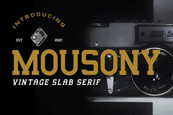 Mousony: A Bold Slab Serif Font for Vintage Branding