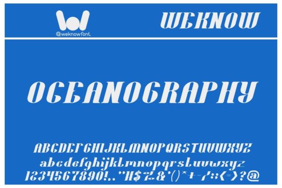 Oceanography Font: Bold Slab Serif for Branding