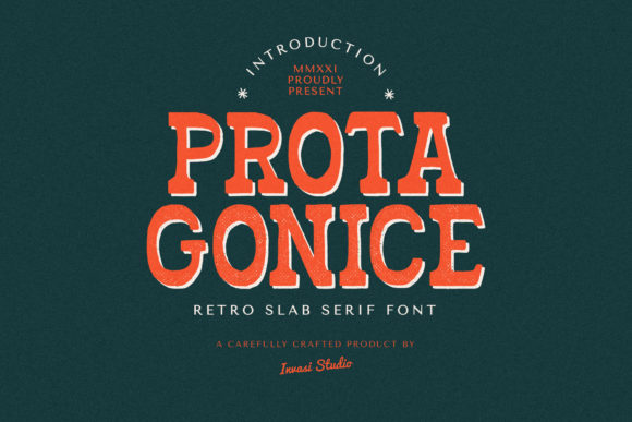 Prota Gonice: A Retro Slab Serif Typeface for Web Design