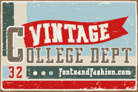 Vintage College Dept_Double Typeface for Branding