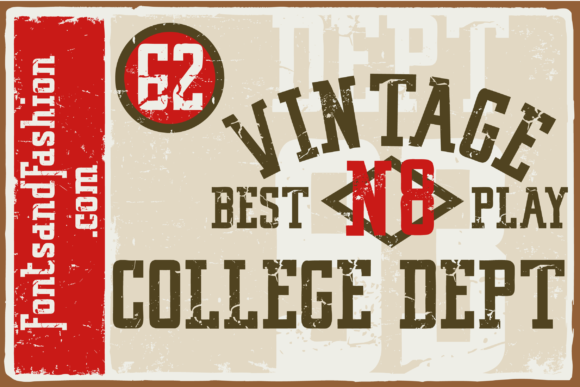 Vintage College Dept_Worn: A Slab Serif Typeface for Editorial Design